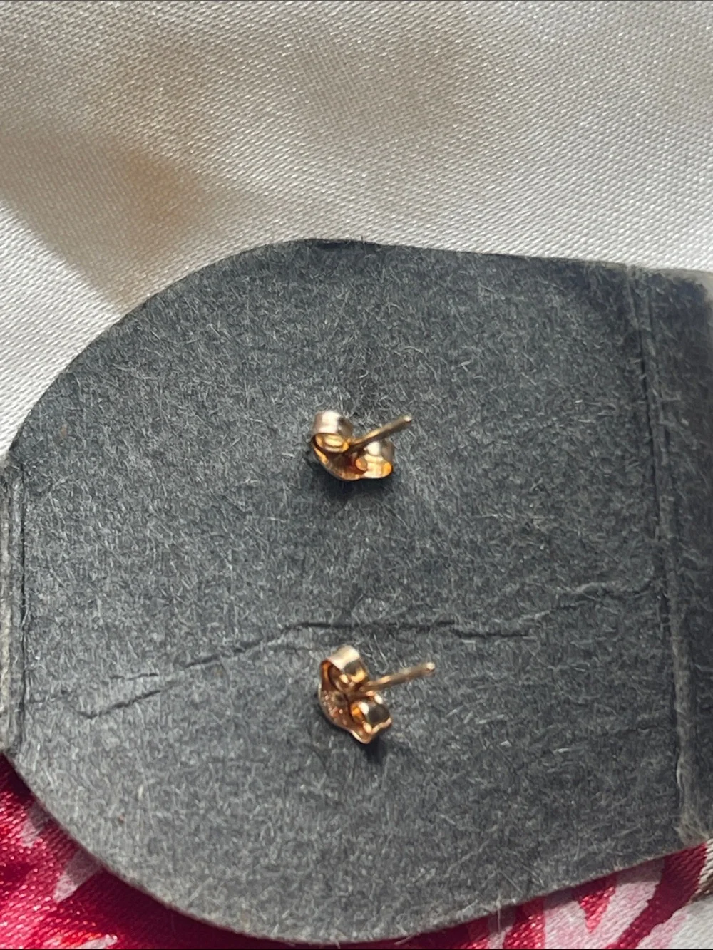 14K Diamond Baby Earrings vintage
